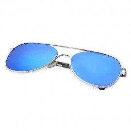 STYLISH FEMALE HOLLOW DESIGN COLOR COATED METAL FRAME SUNGLASSES (BLUE)