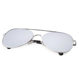 STYLISH FEMALE HOLLOW DESIGN COLOR COATED METAL FRAME SUNGLASSES (REFLECTIVE WHITE COLOR)