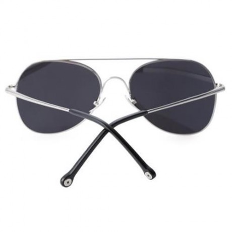 STYLISH FEMALE HOLLOW DESIGN COLOR COATED METAL FRAME SUNGLASSES (REFLECTIVE WHITE COLOR)