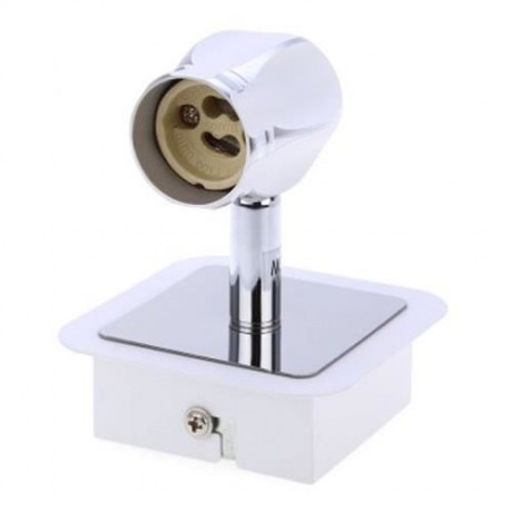 LIGHTME GU10 SINGLE HEAD MIRROR LIGHT 360 DEGREE ROTATING CHROME CARVING LAMP (SILVER WHIT