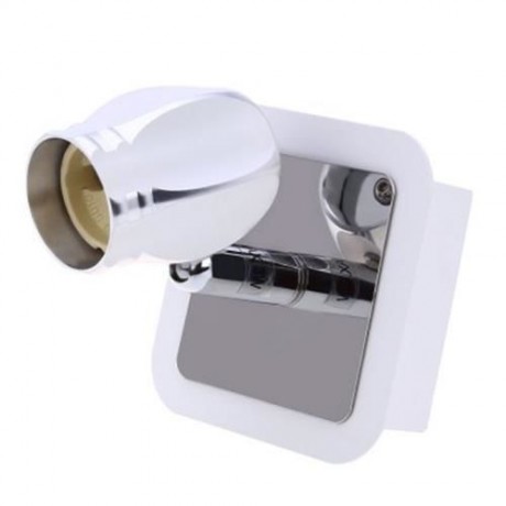 LIGHTME GU10 SINGLE HEAD MIRROR LIGHT 360 DEGREE ROTATING CHROME CARVING LAMP (SILVER WHIT