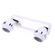 LIGHTME GU10 DOUBLE HEADS MIRROR LIGHT 360 DEGREE ROTATING BALL SHAPED LAMP (WHITE)