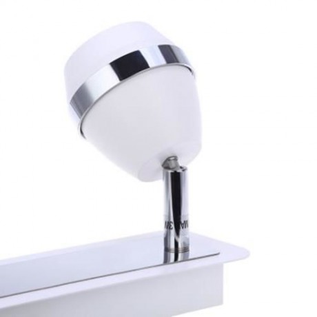 LIGHTME GU10 THREE HEADS MIRROR LIGHT 360 DEGREE ROTATING BALL SHAPED LAMP (WHITE)