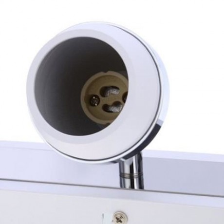LIGHTME GU10 THREE HEADS MIRROR LIGHT 360 DEGREE ROTATING BALL SHAPED LAMP (WHITE)