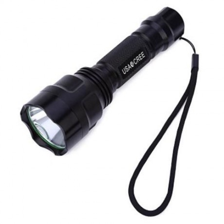 TONGMING C8 CREE XPE 5W 300LM LED FLASHLIGHT WITH BATTERY CHARGER (BLACK)