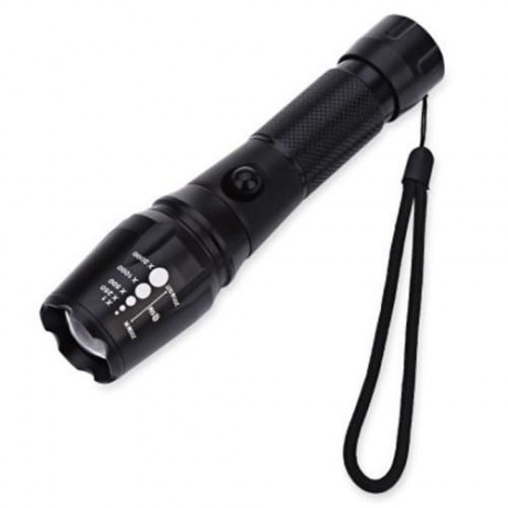 TONGMING AK - T6E T6 10W 500LM LED FLASHLIGHT WITH BATTERY CHARGER (BLACK)