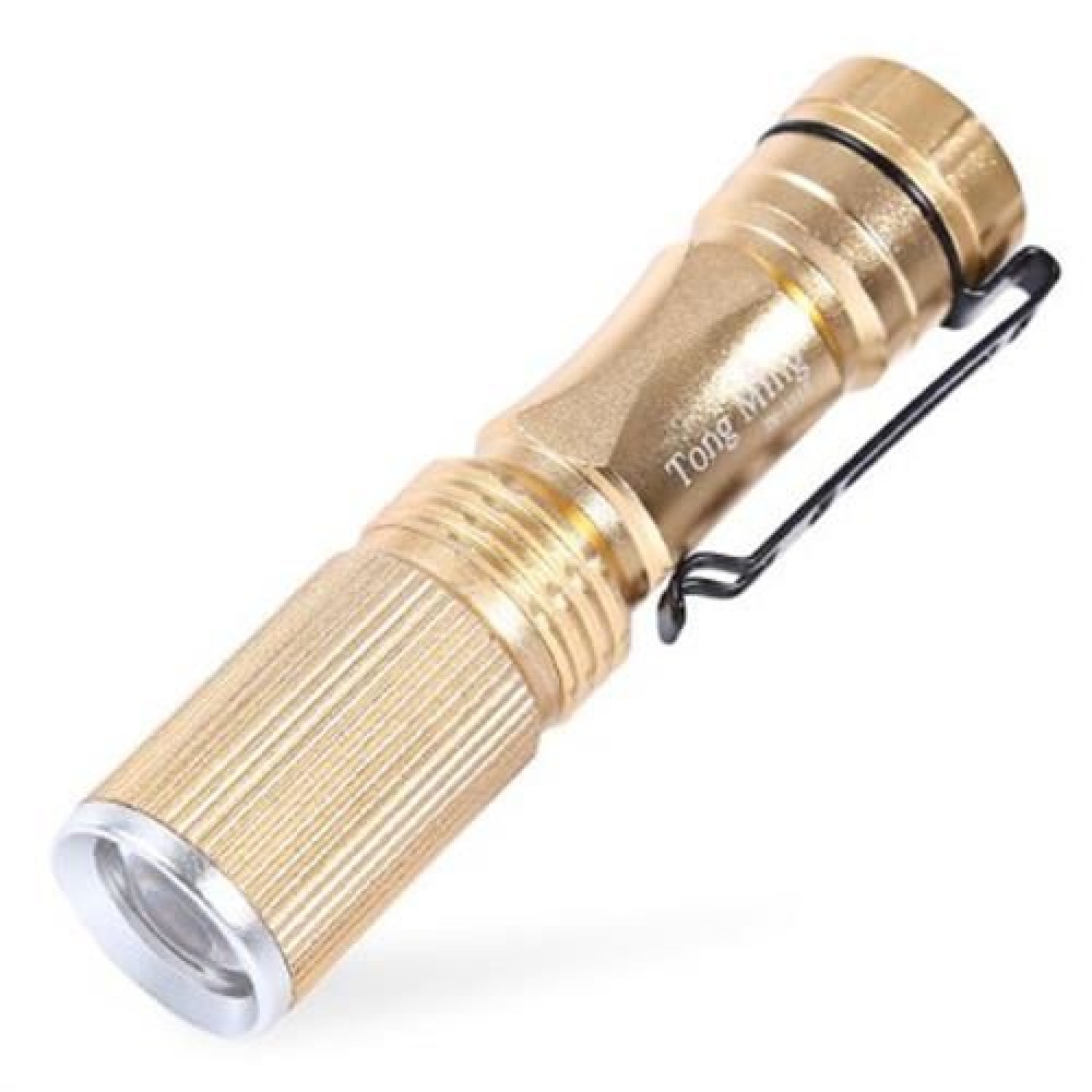 TONGMING CREE XPE LED 5W 250LM 3 MODES MINI FLASHLIGHT (TYRANT GOLD)