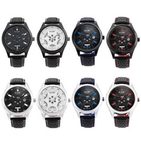 6.11 NO - 001 MALE PHOTOVOLTAIC ENERGY QUARTZ WATCH MINERAL REINFORCED GLASS CALENDAR WRIS
