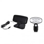 OUTDOOR 6-LED SOLAR POWERED WALL LIGHT PIR MOTION WATERPROOF SENSOR LAMP (BLACK)