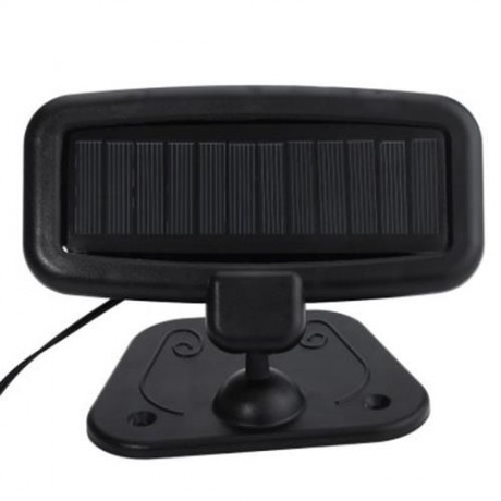 OUTDOOR 6-LED SOLAR POWERED WALL LIGHT PIR MOTION WATERPROOF SENSOR LAMP (BLACK)