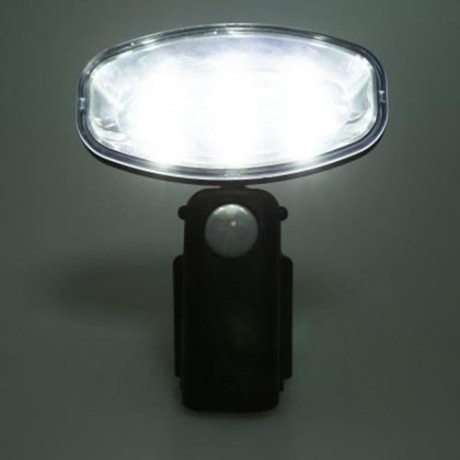 OUTDOOR 6-LED SOLAR POWERED WALL LIGHT PIR MOTION WATERPROOF SENSOR LAMP (BLACK)