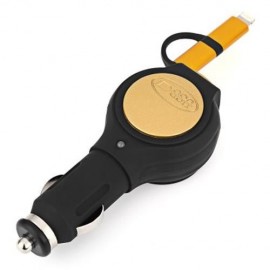 AUTO CAR CELLPHONE CHARGER RETRACTABLE EXPANSION LINE CIGAR LIGHTER ADAPTER