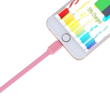 REMAX FAST SERIES CHARGE AND DATA TRANSFER CABLE FOR IPHONE (PINK)