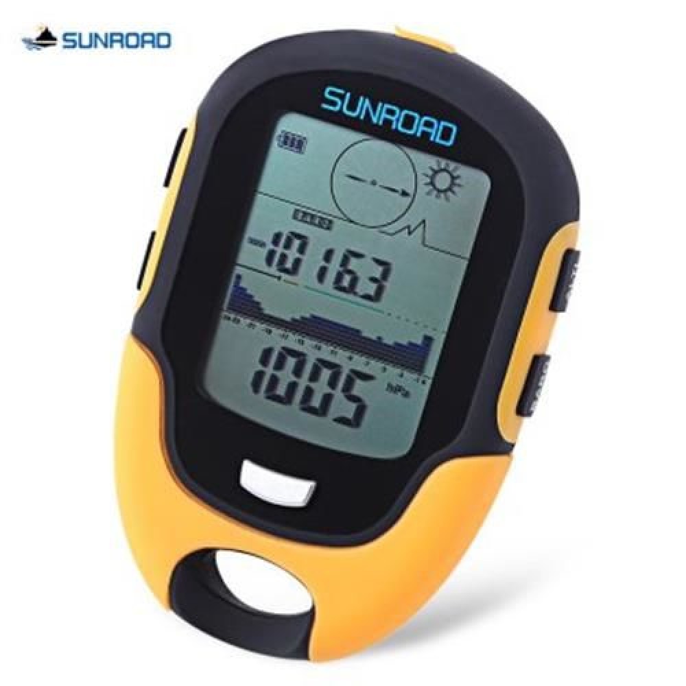 SUNROAD OUTDOOR MULTIFUNCTIONAL WATERPROOF LCD DIGITAL COMPASS BAROMETER ALTIMETER (ORANGE SUNROAD OUTDOOR MULTIFUNCTIONAL WATERPROOF LCD DIGITAL COMPASS BAROMETER ALTIMETER (ORANGE