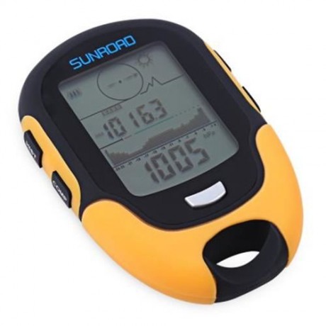 SUNROAD OUTDOOR MULTIFUNCTIONAL WATERPROOF LCD DIGITAL COMPASS BAROMETER ALTIMETER (ORANGE