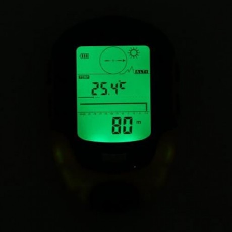 SUNROAD OUTDOOR MULTIFUNCTIONAL WATERPROOF LCD DIGITAL COMPASS BAROMETER ALTIMETER (ORANGE
