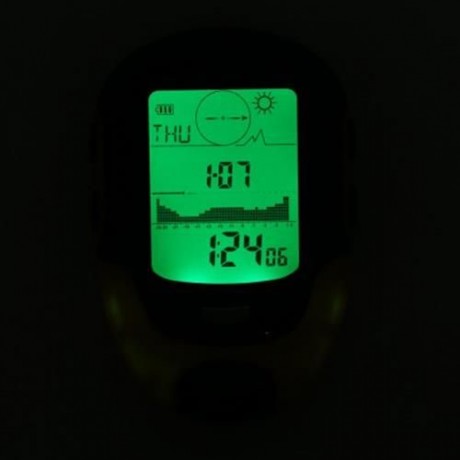 SUNROAD OUTDOOR MULTIFUNCTIONAL WATERPROOF LCD DIGITAL COMPASS BAROMETER ALTIMETER (ORANGE