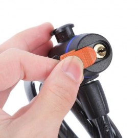 ROBESBON UNIVERSAL ANTI-THEFT RING WIRE ROPE LOCK FOR MOUNTAIN ROAD BIKE (BLACK)