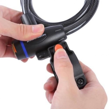 ROBESBON UNIVERSAL ANTI-THEFT RING WIRE ROPE LOCK FOR MOUNTAIN ROAD BIKE (BLACK)