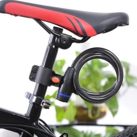 ROBESBON UNIVERSAL ANTI-THEFT RING WIRE ROPE LOCK FOR MOUNTAIN ROAD BIKE (BLACK)