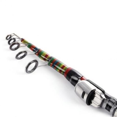 LEO MULTIFUNCTIONAL FISHING ROD PORTABLE MINI LURE FISH TACKLE (COLORMIX)