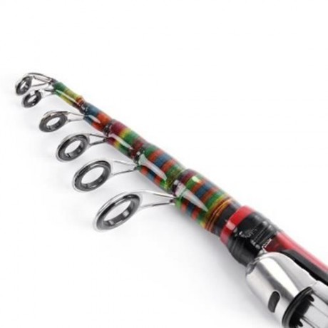 LEO MULTIFUNCTIONAL FISHING ROD PORTABLE MINI LURE FISH TACKLE (COLORMIX)