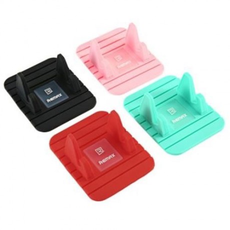 REMAX CAR PHONE HOLDER SOFT SILICONE ANTI-SLIP BRACKET SUPPORT MAT MOUNT STAND (BLACK)