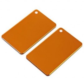 SHINETRIP 2PCS LUGGAGE HANG TAG BOARDING SHIPMENT LABEL WITH STAINLESS STEEL RING (GOLDEN)