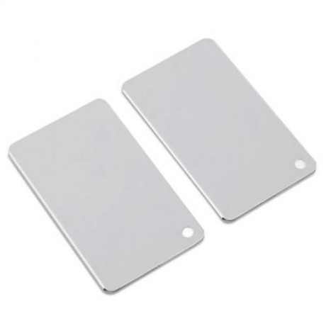 SHINETRIP 2PCS LUGGAGE HANG TAG BOARDING SHIPMENT LABEL WITH STAINLESS STEEL RING (SILVER)