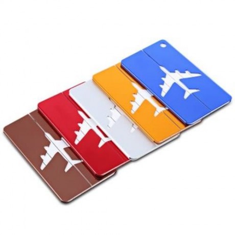 SHINETRIP 2PCS LUGGAGE HANG TAG BOARDING SHIPMENT LABEL WITH STAINLESS STEEL RING (SILVER)