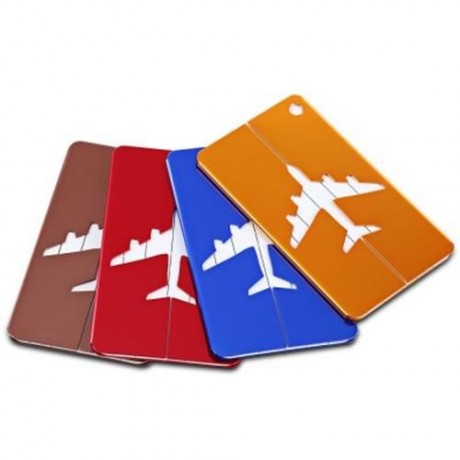 SHINETRIP 2PCS LUGGAGE HANG TAG BOARDING SHIPMENT LABEL WITH STAINLESS STEEL RING (SILVER)