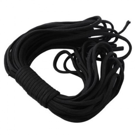 10M 7 CORE PARACORD STRING 33FT CAMPING HIKING ROPE OUTDOOR SURVIVAL TOOL (BLACK)
