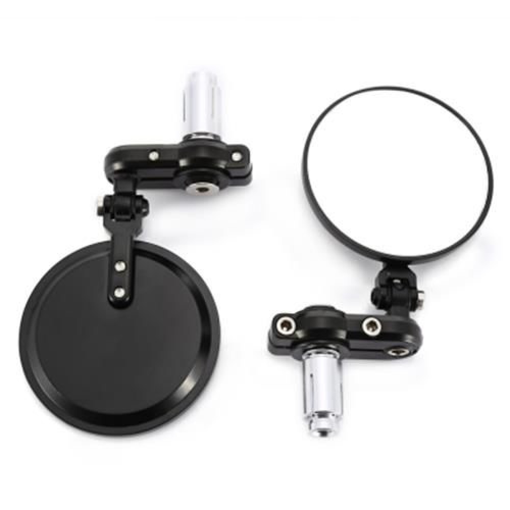 PAIRED UNIVERSAL MOTORCYCLE MOTORBIKE ROUND REAR MIRROR