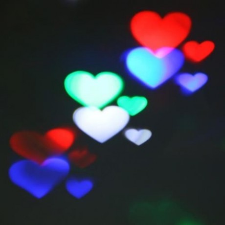 110 - 240V 4W LED WATERPROOF HEART LIGHT LANDSCAPE PROJECTOR LAMP (BLACK)