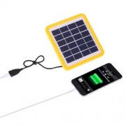 KKBOL 5V 1.8W LITHIUM-ION BATTERY SOLAR PANEL CHARGER WITH USB PORT FOR CELL PHONE (YELLOW