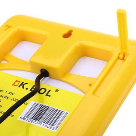 KKBOL 5V 1.8W LITHIUM-ION BATTERY SOLAR PANEL CHARGER WITH USB PORT FOR CELL PHONE (YELLOW