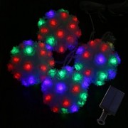 SOLAR POWERED LED ROSE FLOWER LAMP RGB FAIRY STRING LIGHT (WHITE)