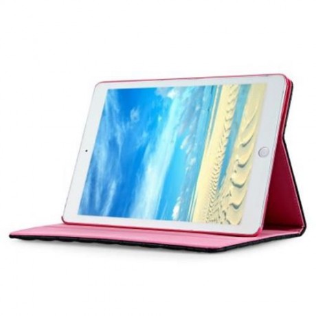 WIRELESS BLUETOOTH KEYBOARD STYLUS PEN PU LEATHER SMART CASE COVER FOR IPAD AIR 2 (BLACK)