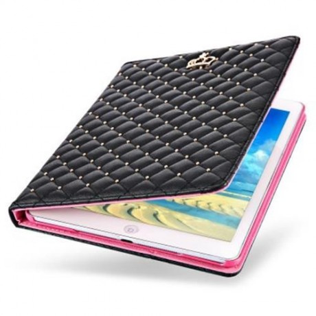 WIRELESS BLUETOOTH KEYBOARD STYLUS PEN PU LEATHER SMART CASE COVER FOR IPAD AIR 2 (BLACK)