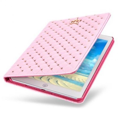 WIRELESS BLUETOOTH KEYBOARD STYLUS PEN PU LEATHER SMART CASE COVER FOR IPAD AIR 2 (PINK)