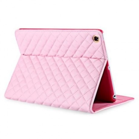WIRELESS BLUETOOTH KEYBOARD STYLUS PEN PU LEATHER SMART CASE COVER FOR IPAD AIR 2 (PINK)