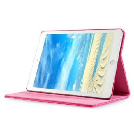 WIRELESS BLUETOOTH KEYBOARD STYLUS PEN PU LEATHER SMART CASE COVER FOR IPAD AIR 2 (ROSE MA