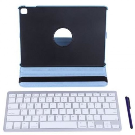 PU LEATHER SMART CASE WITH BLUETOOTH KEYBOARD AND TOUCH PEN FOR IPAD PRO 9.7 (WATER BLUE)