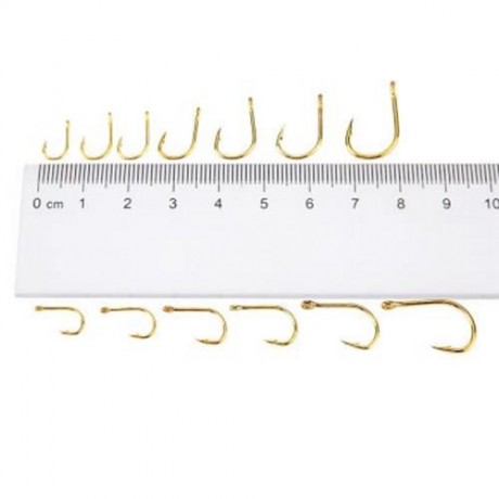 LEO 600PCS  EYELET BARB METAL ANGLING HOOK FISHING TACKLE (DEEP GRAY)