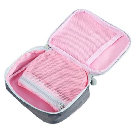 PORTABLE HOME CAMPING EMERGENCY SURVIVAL MEDICAL RESCUE BAG (LIGHT PINK)