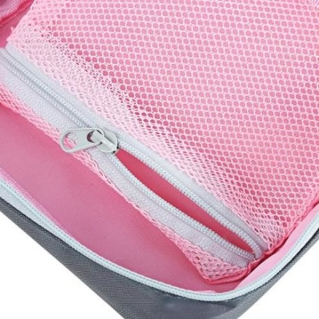 PORTABLE HOME CAMPING EMERGENCY SURVIVAL MEDICAL RESCUE BAG (LIGHT PINK)