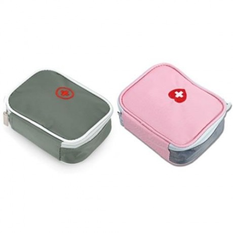 PORTABLE HOME CAMPING EMERGENCY SURVIVAL MEDICAL RESCUE BAG (LIGHT PINK)