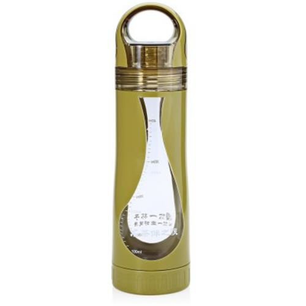 CARGEN TB002 500ML PORTABLE PC DOUBLE LAYER TRAVEL TEA WATER BOTTLE KETTLE (YELLOW)