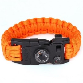 INLIFE EMERGENCY PARACORD OUTDOOR SURVIVAL UTILITY BRACELET (ORANGE)