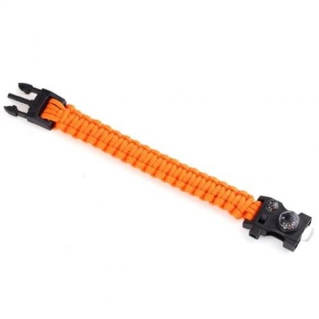 INLIFE EMERGENCY PARACORD OUTDOOR SURVIVAL UTILITY BRACELET (ORANGE)
